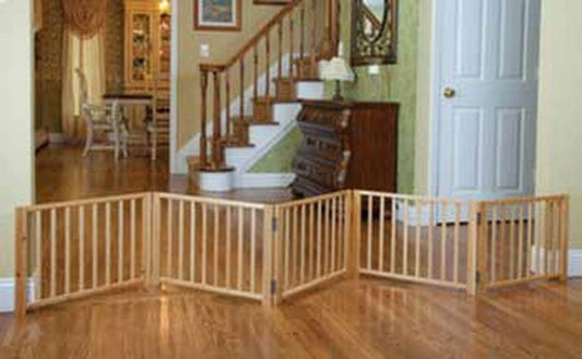Four Paws Expandable Dog Gate, Wood Gate for Dogs 48-110" W x 17" H