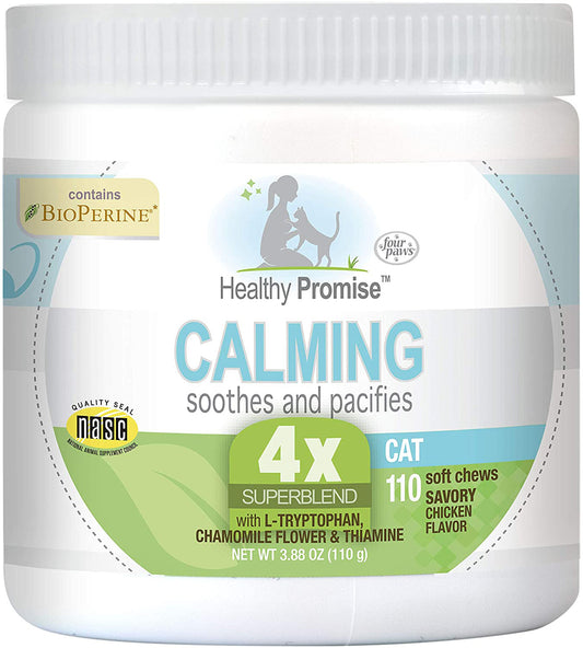 Four Paws Healthy Promise Cat Calming Chews 110 Count 3.88 oz.