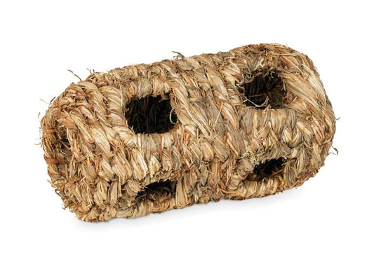 Prevue Pet Products Grass Tunnel Hideaway with 10 Holes for Small Animals Natural Small