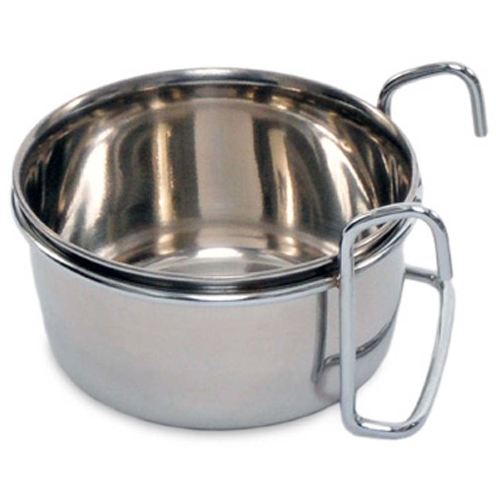 Prevue Pet Products Stainless Steel Coop Cup with Hanger Silver