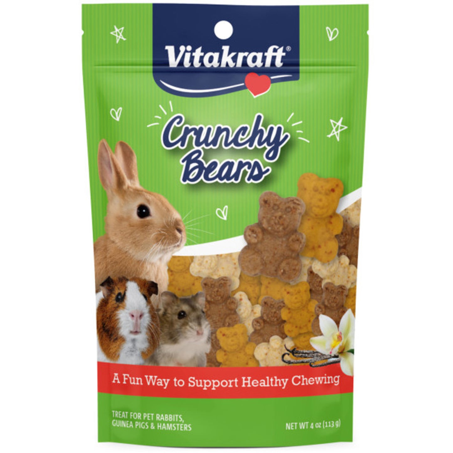 Vitakraft Crunchy Bears Small Animal Treats 1ea/4 oz