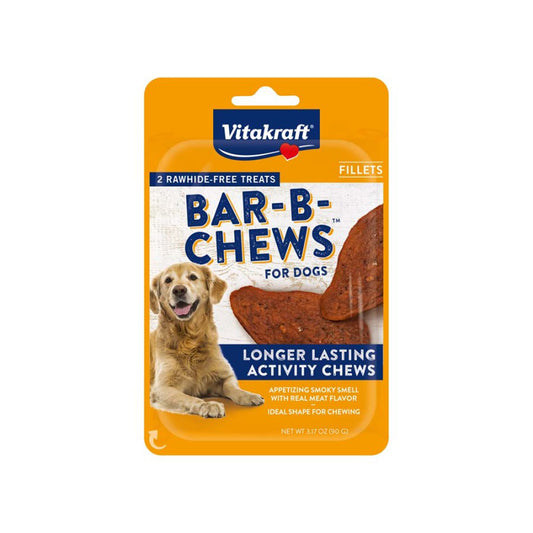 Vitakraft Bar-B-Chews Fillets Dog Treats 3.17 Oz, 2 Pk