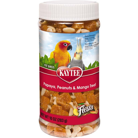 Kaytee Papaya, Peanuts and Mango Treat Jar for All Pet Birds 10 oz