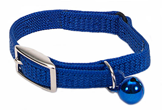 Coastal Sassy Snag-Proof Nylon Safety Cat Collar Blue 3/8X8In