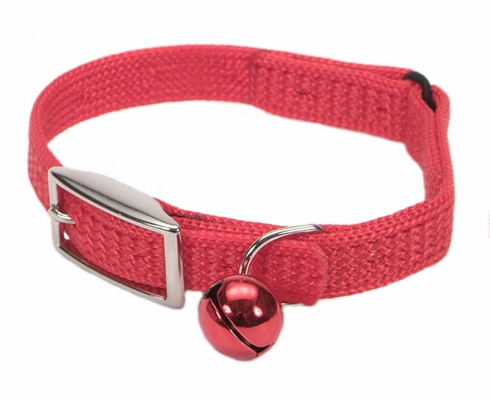 Coastal Sassy Snag-Proof Nylon Safety Cat Collar Red 3/8X12In