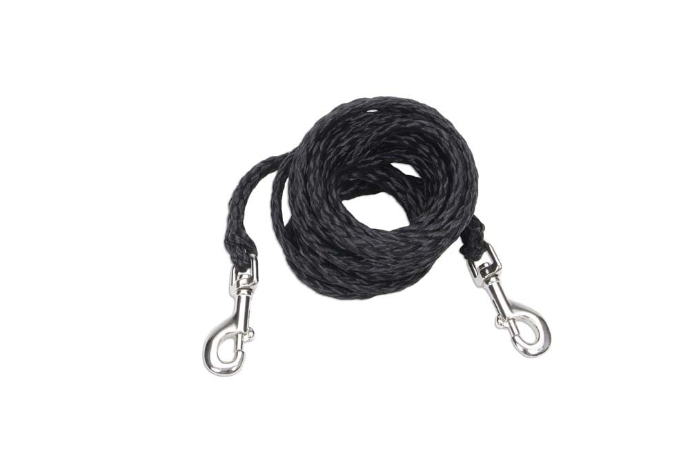 Coastal Poly Big Dog Tie Out Black 3/8 in x 15 ft