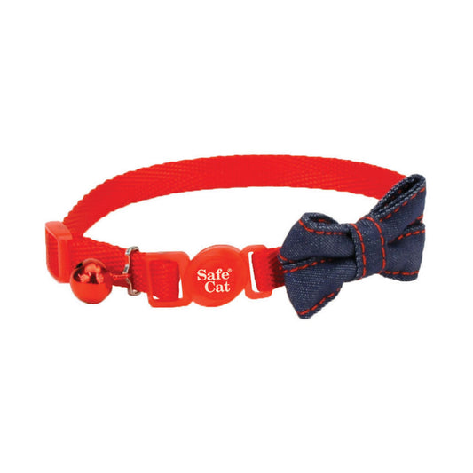 Coastal Products Safe Cat Embellished Fashion Collar Red 12inch