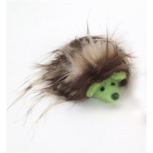 Coastal Pet Products Coastal Rascals Handcrafted Wool 3 Inch Green Hedgehog