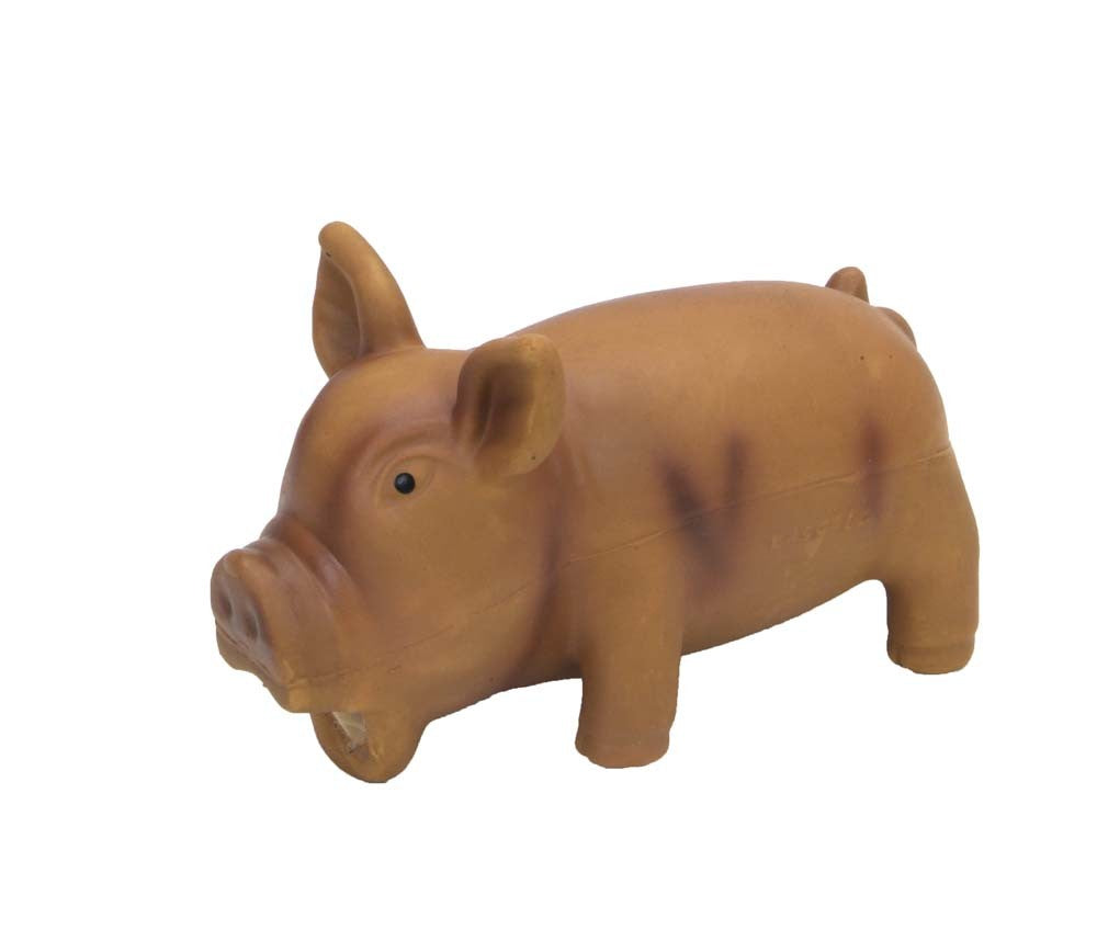 Coastal Rascals Latex Toy Pig Brown 6.25In