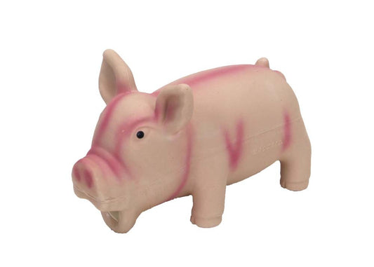 Rascals Latex Dog Toy Pig 6.25 in