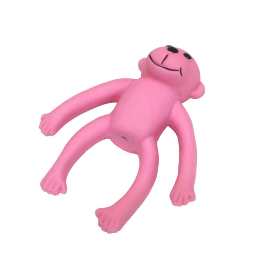 Coastal Rascals Latex Toy Monkey Pink 6In