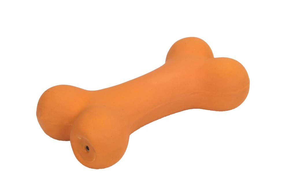 Coastal Rascals Latex Toy Bone Orange 5.5In