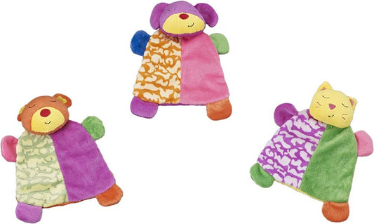 Spot Lil Spots Plush Dog Toy Blanket Assorted Multi-Color 7 in