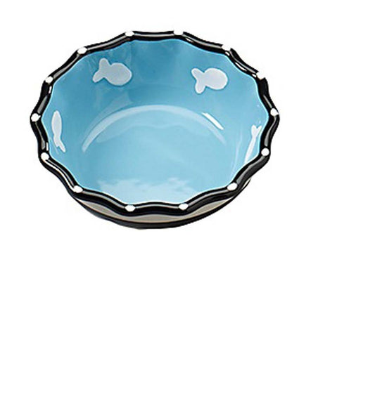 Spot Ethical Contemporary Ruffle Dish 5In Cat Blue