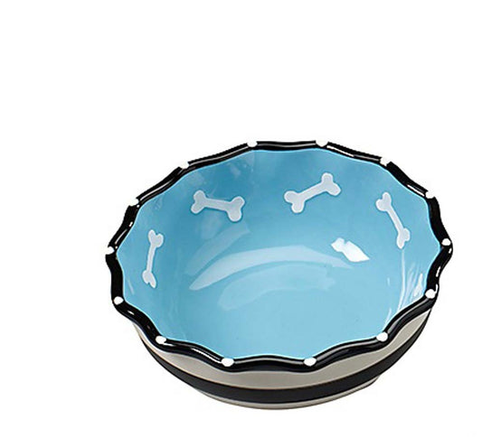 Spot Ethical Contemporary Ruffle Dish 7In Dog Blue