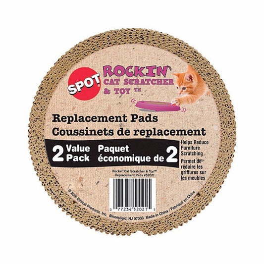 Ethical Pet Rockin' Cat Scratcher Insert 7.5" 2Pk