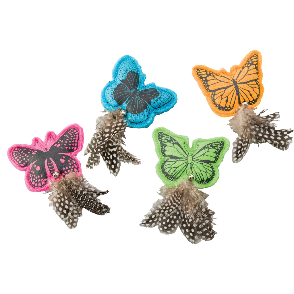 Spot Ethical Whiskins Felt Butterfly Catnip Assorted