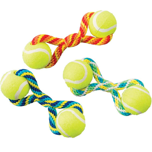 Spot Ethical Tuggaball Double Tennis Ball Assorted 7In