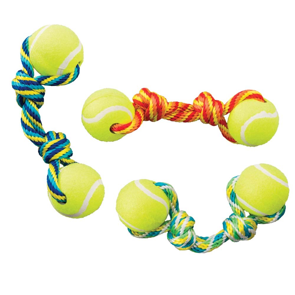 Spot Ethical Tuggaball Double Tennis Ball Assorted 9In