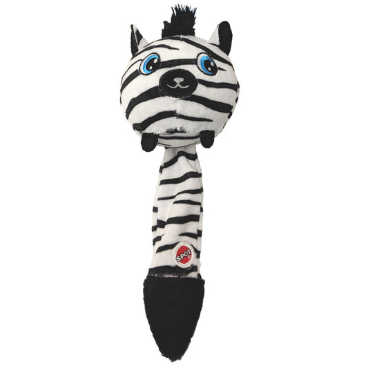 Spot Squish and Squeak Dog Toy Zebra 10 In