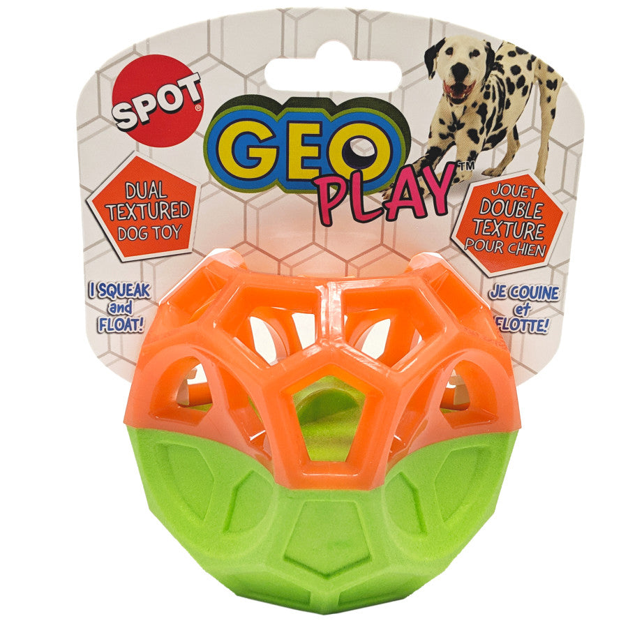 Spot Geo Play Dual Texture Cube Dog Toy Assorted 3.5 In