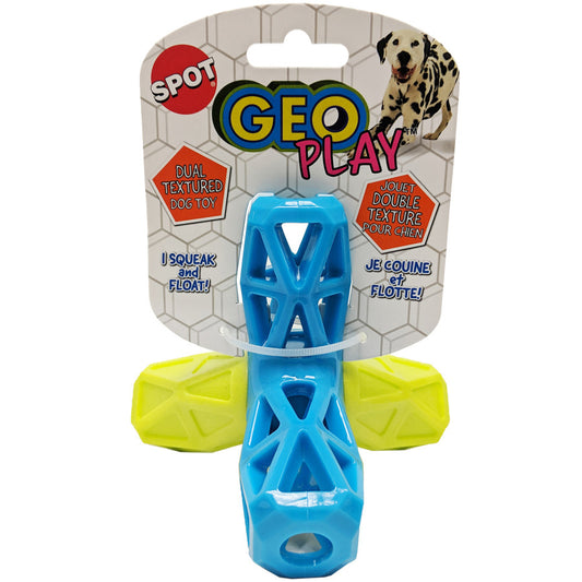 Spot Geo Play Dual Texture Jack Dog Toy Assorted 5 In