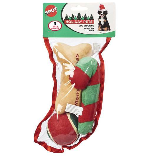 Holiday Dog Stocking Small 3Pc