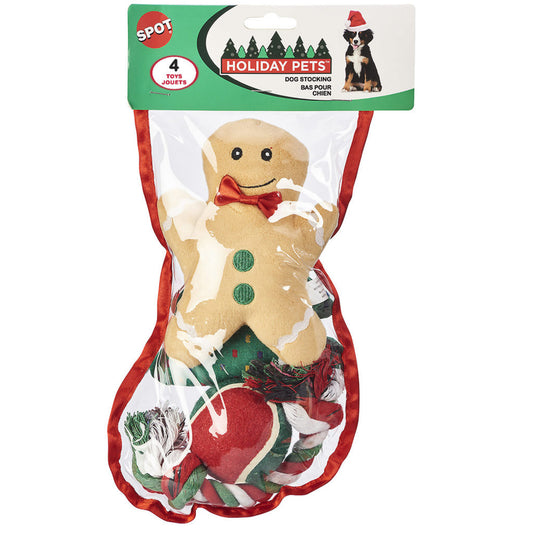 Holiday Dog Stocking Medium 4Pc