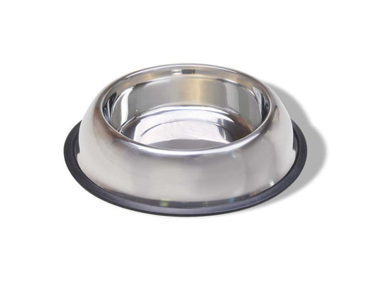 Van Ness Plastics Stainless Steel Non Tip Dog Bowl w/Rubber Ring 16oz