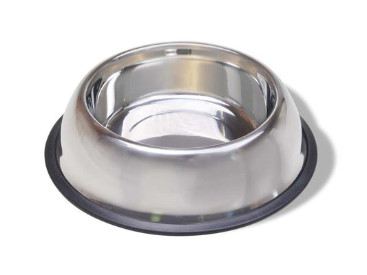 Van Ness Plastics Stainless Steel Non Tip Dog Bowl w/Rubber Ring 32oz