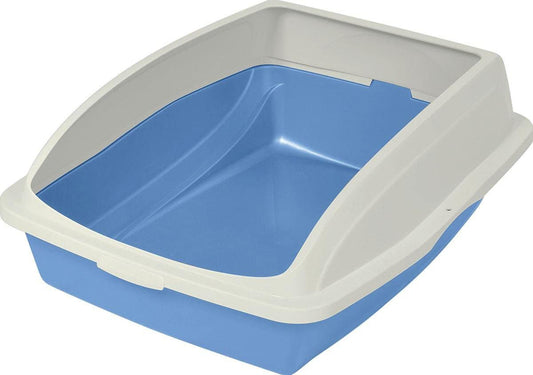 Van Ness Plastics Framed Cat Litter Pan White, Blue Large