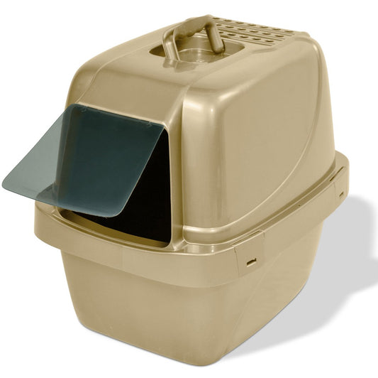 Van Ness Plastics Sifting Enclosed Cat Litter Box Beige Large