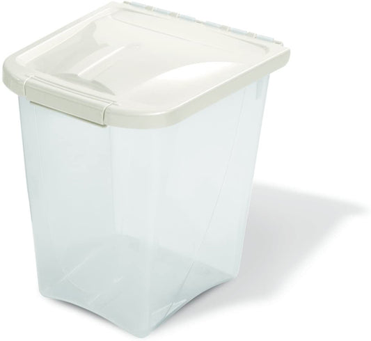 Van Ness Plastics Pet Food Container White, Clear 10 Pounds