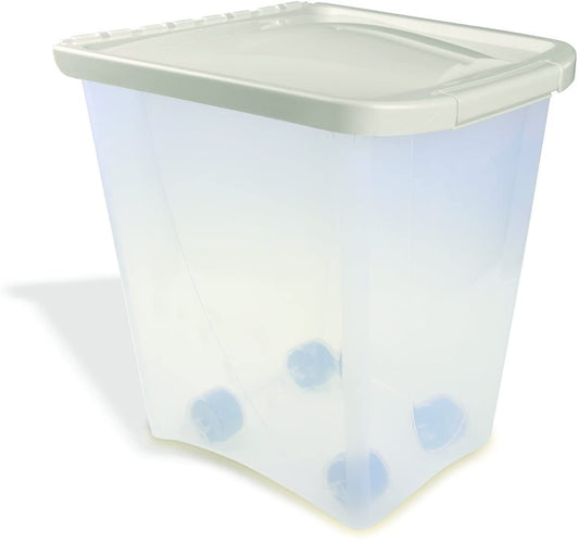 Van Ness Plastics Pet Food Container White, Clear 25 Pounds