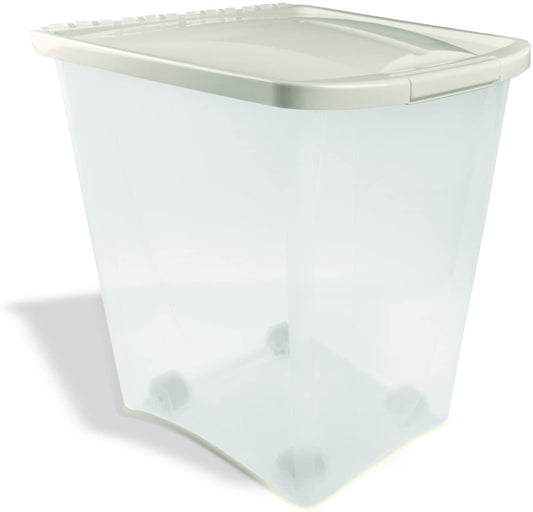 Van Ness Plastics Pet Food Container White, Clear 50 Pounds