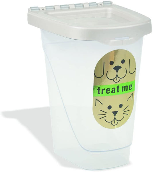 Van Ness Plastics Pet Treat Container White, Clear