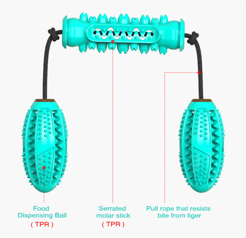 Brush and Tug Teeth Cleaning Toy