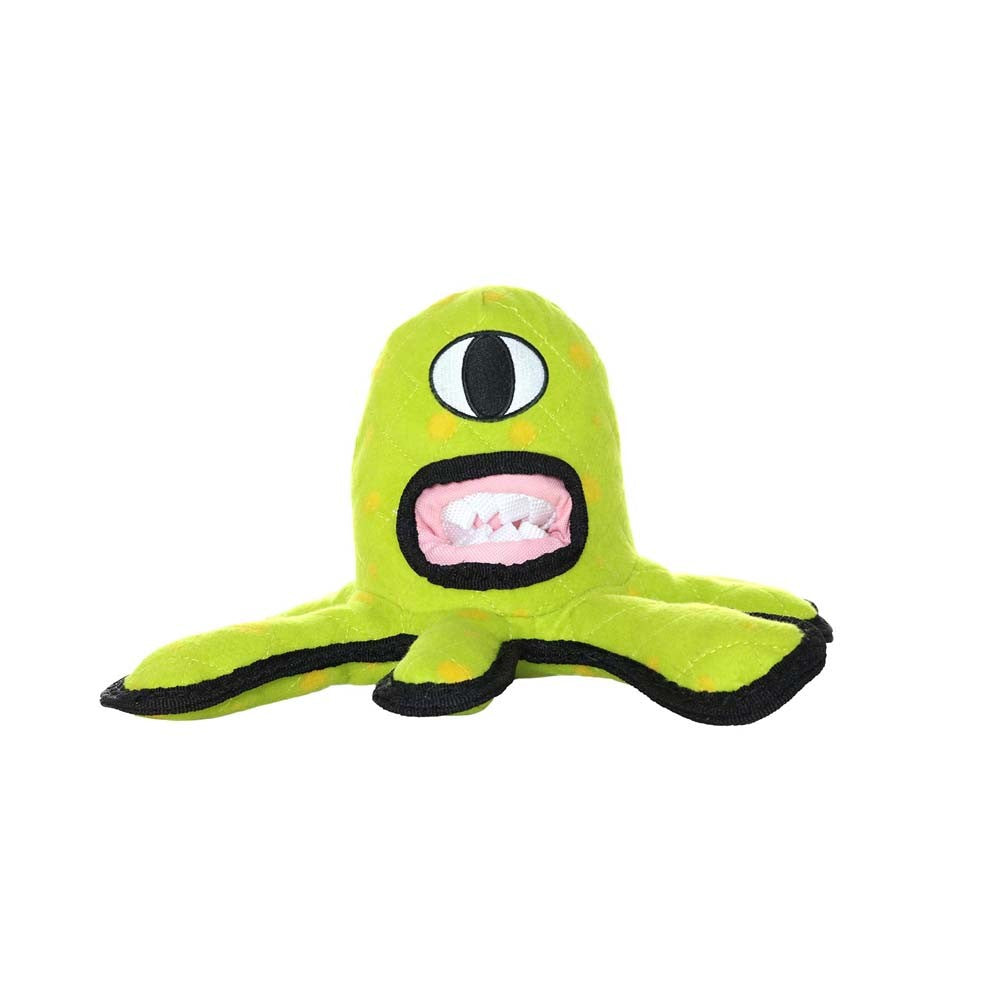 Tuffy Alien Durable Squeaky Dog Toy Green 12 in