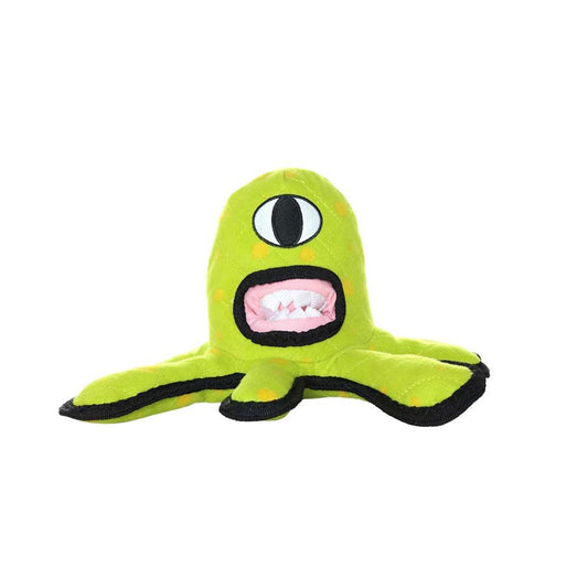 Tuffy Alien Durable Squeaky Dog Toy Green 12 in