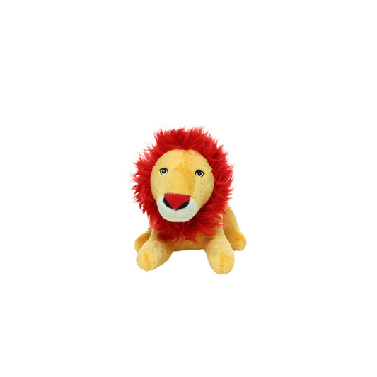 VIP Tuffy Mighty Jr Coastal Safari Lion Durable Dog Toy Brown 9.5 In