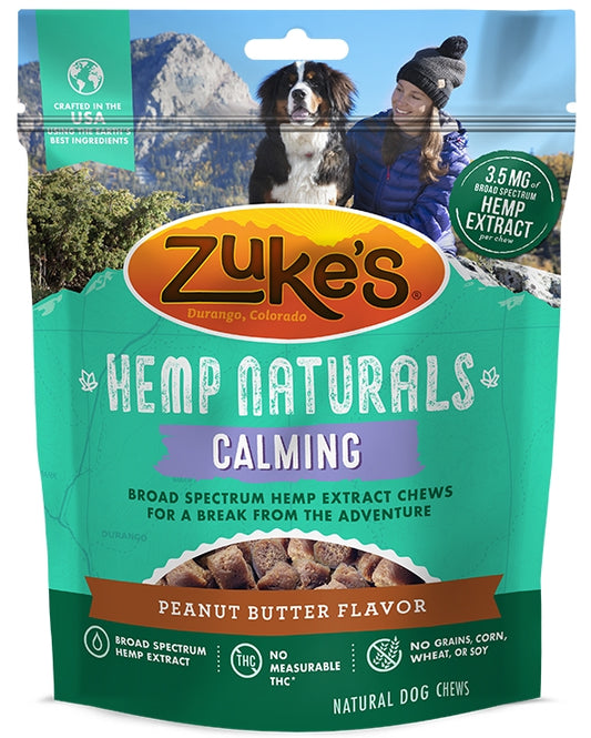 Zukes Dog Hemp Naturals Calm Grain Free Peanut Butter 5Oz