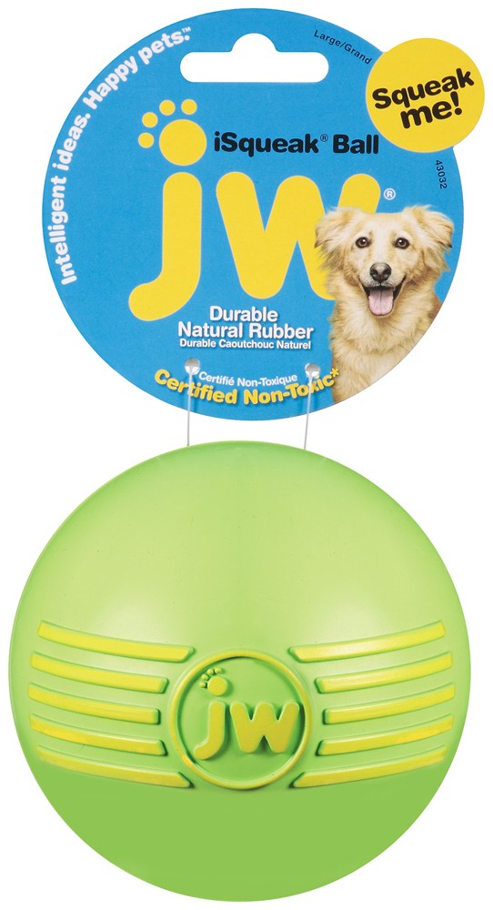 JW Pet iSqueak Ball Dog Toy Assorted Large