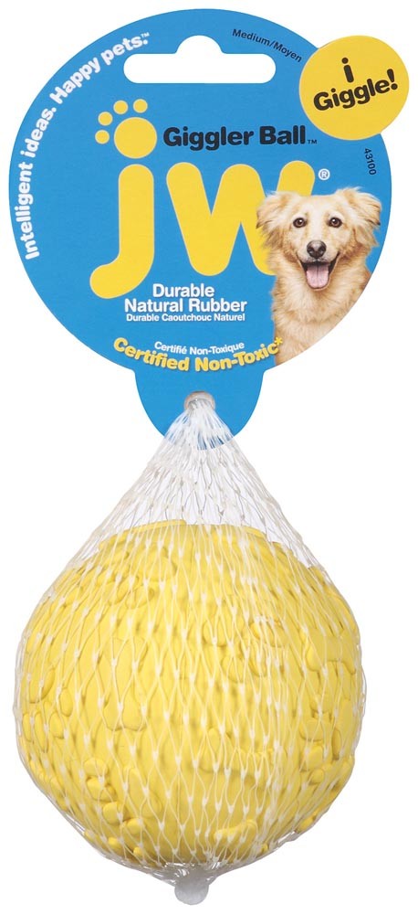 JW Pet Giggler Ball Dog Toy Assorted Medium