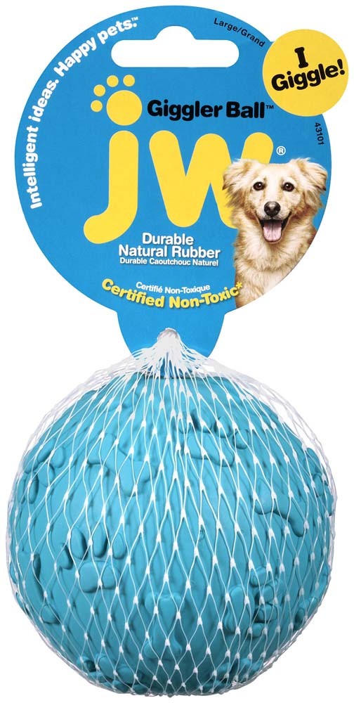 JW Pet Giggler Ball Dog Toy Assorted Large