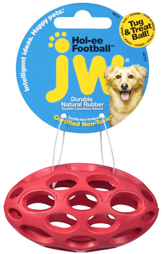 JW Pet Hol-ee Football Dog Toy Assorted Mini