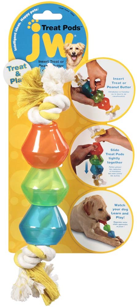 JW Pet Treat Pod Rope Dog Toy Small