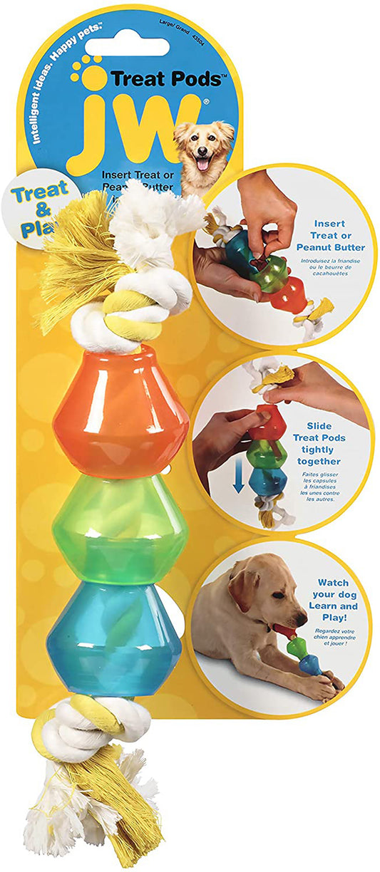 JW Pet Treat Pod Rope Dog Toy Large