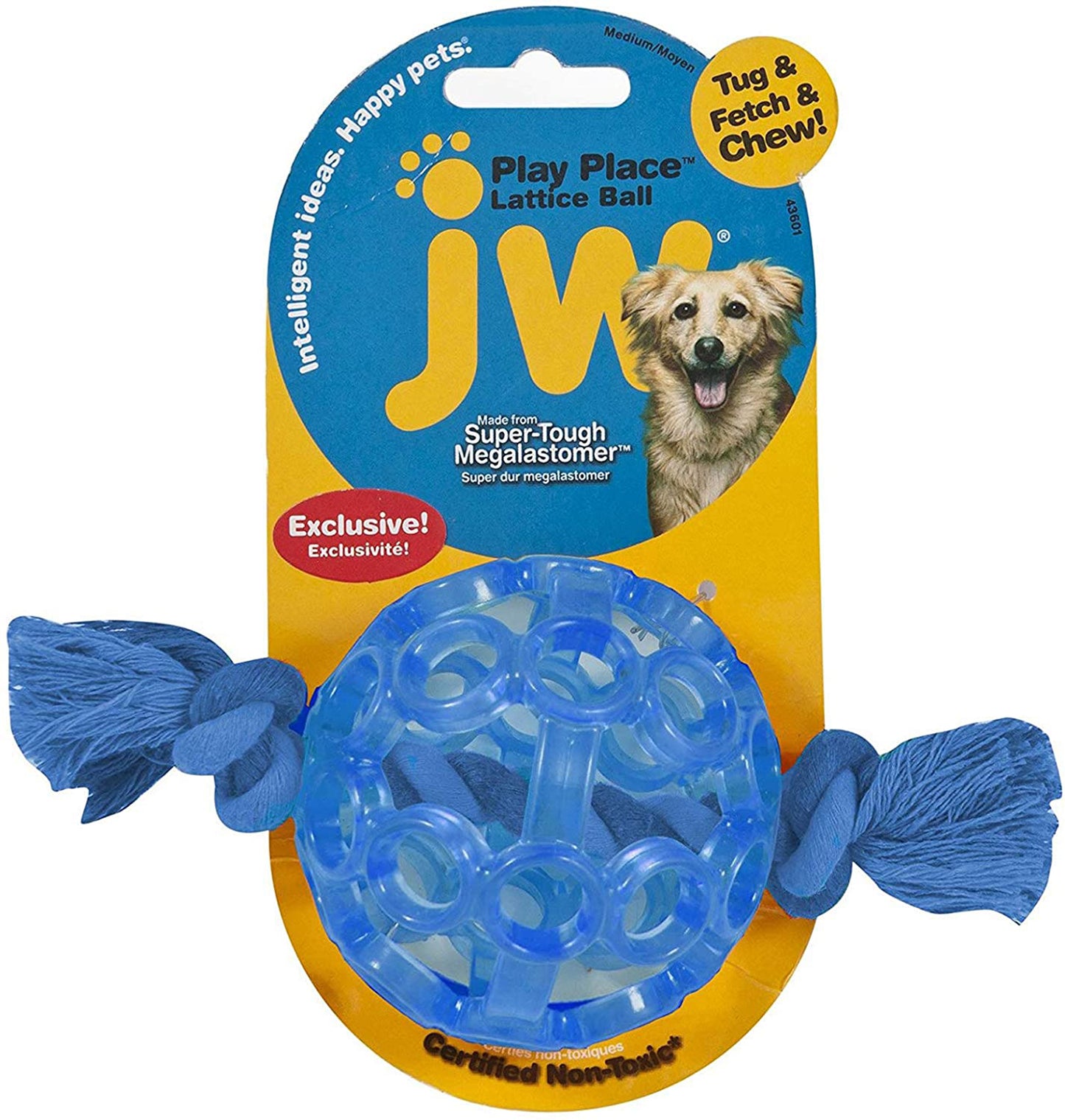 JW Pet Playplace Lattice Ball Dog Toy Assorted Medium