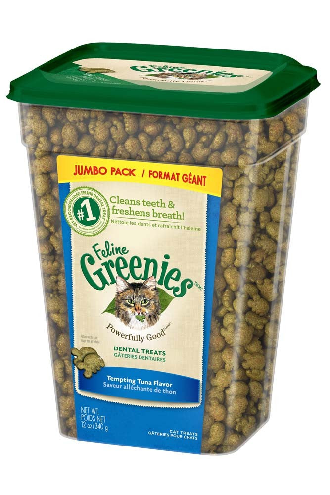 Greenies Feline Dental Treats For Cats Tempting Tuna Flavor 12 Oz.