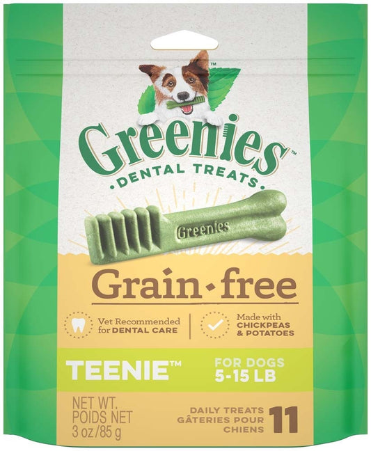 Greenies Grain Free Dental Dog Treat Entry Level Teenie 3Oz